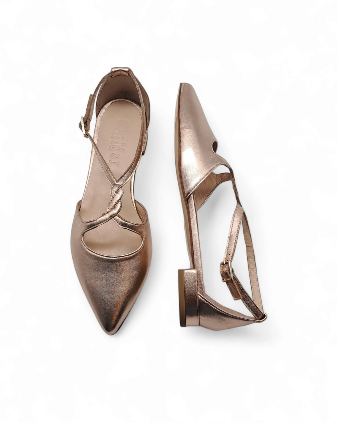 Bernadette Powder Laminate Slingback