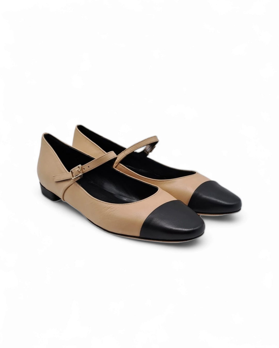 Ballerina Bicolor Nappa Camel