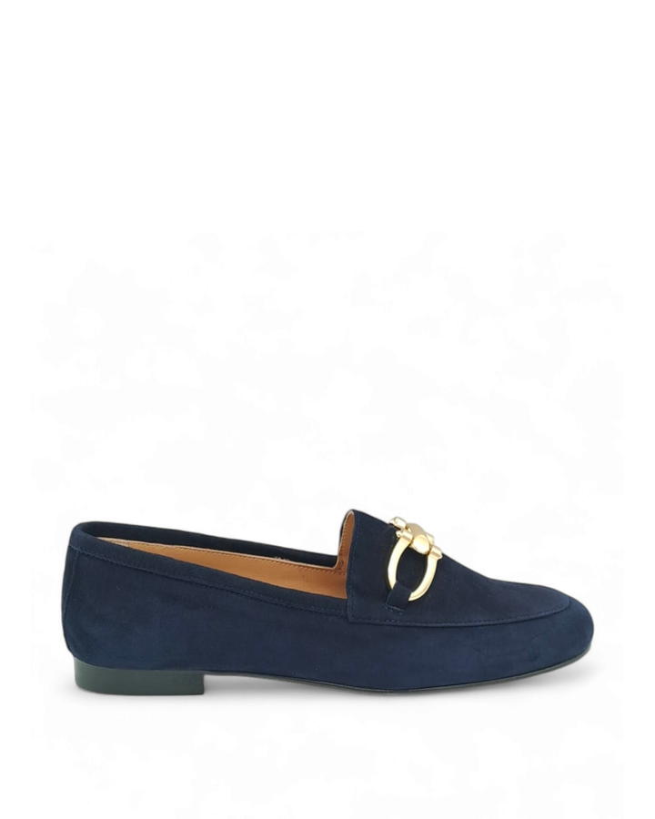 Mocassino Camoscio Blu