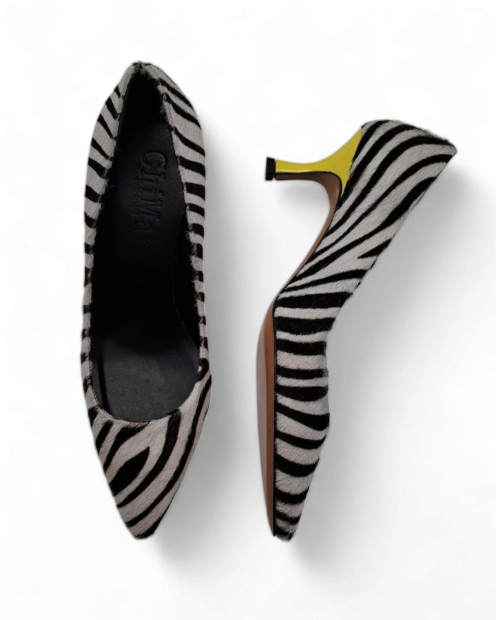 Décolleté Cavallino Zebra / Giallo