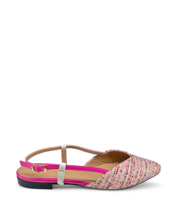 Slingback ChiMarRafia Fucsia/Milk