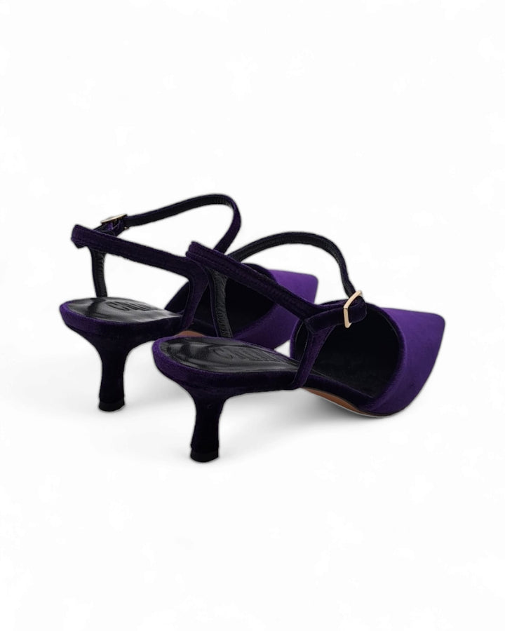 Slingback T5,5 velluto viola