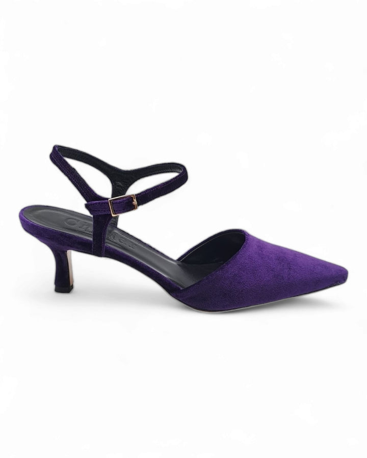 Slingback T5,5 velluto viola