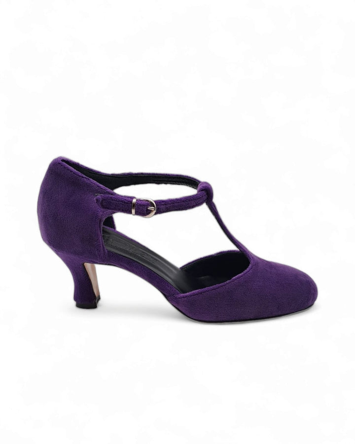 Mary Jane Cinzia Purple Velvet