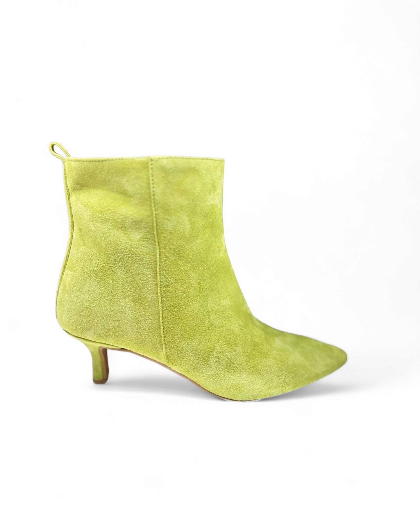 Acid suede ankle boot