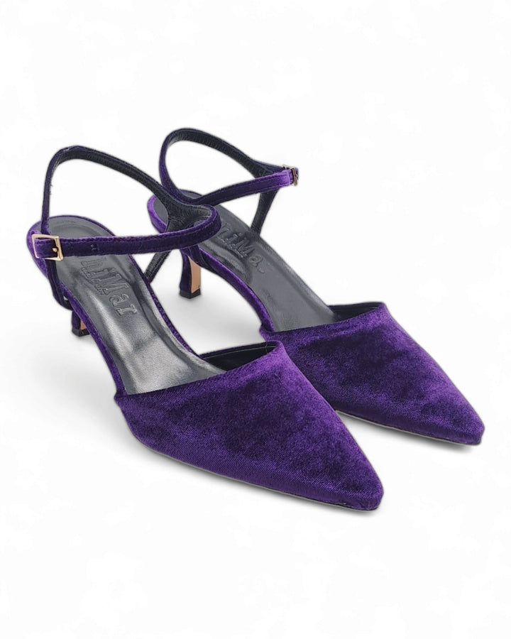 Slingback T5,5 velluto viola