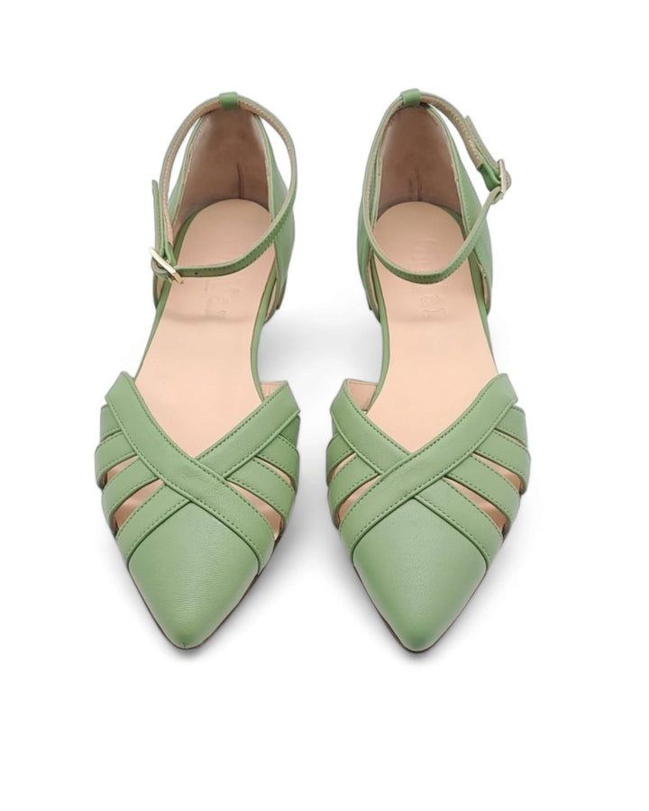 Santen Tassel Mint Slingback