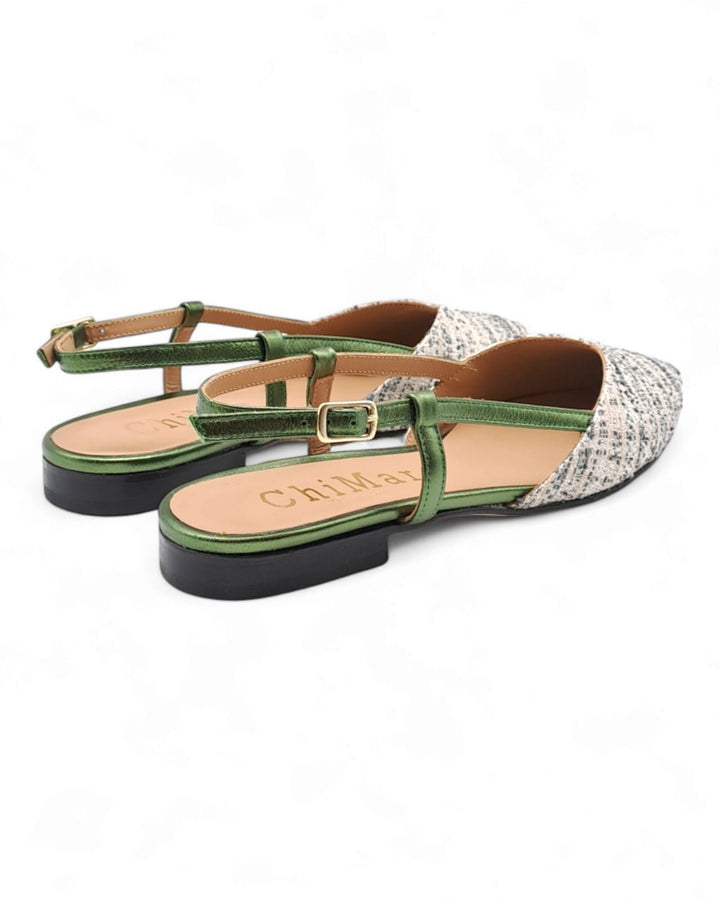 Slingback ChiMar Rafia  Verde