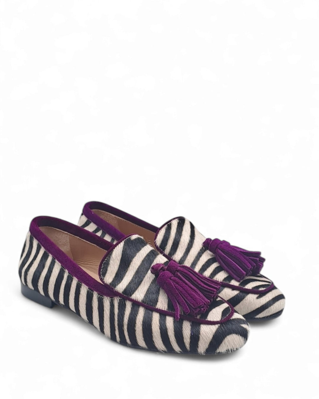 Mocassino Cavallino Zebra  / Viola