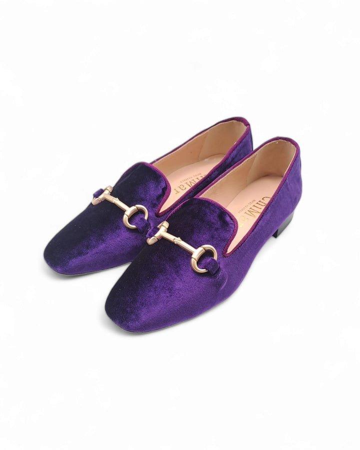 Mocassino Slipper in Velluto Viola