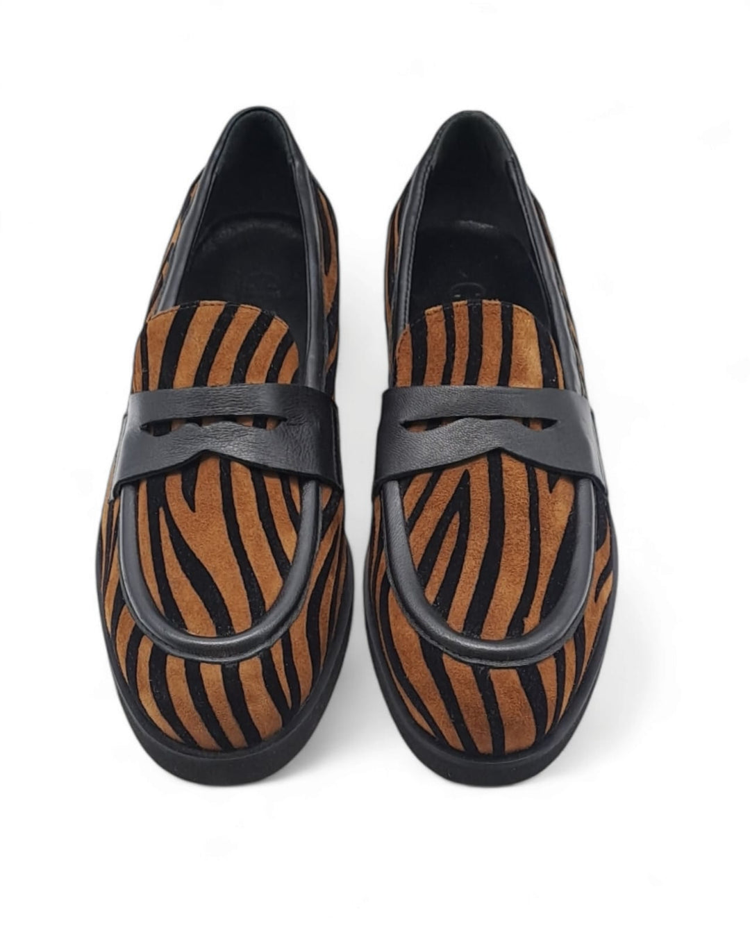 Mocassino Bendina  Camoscio Zebra Tigre