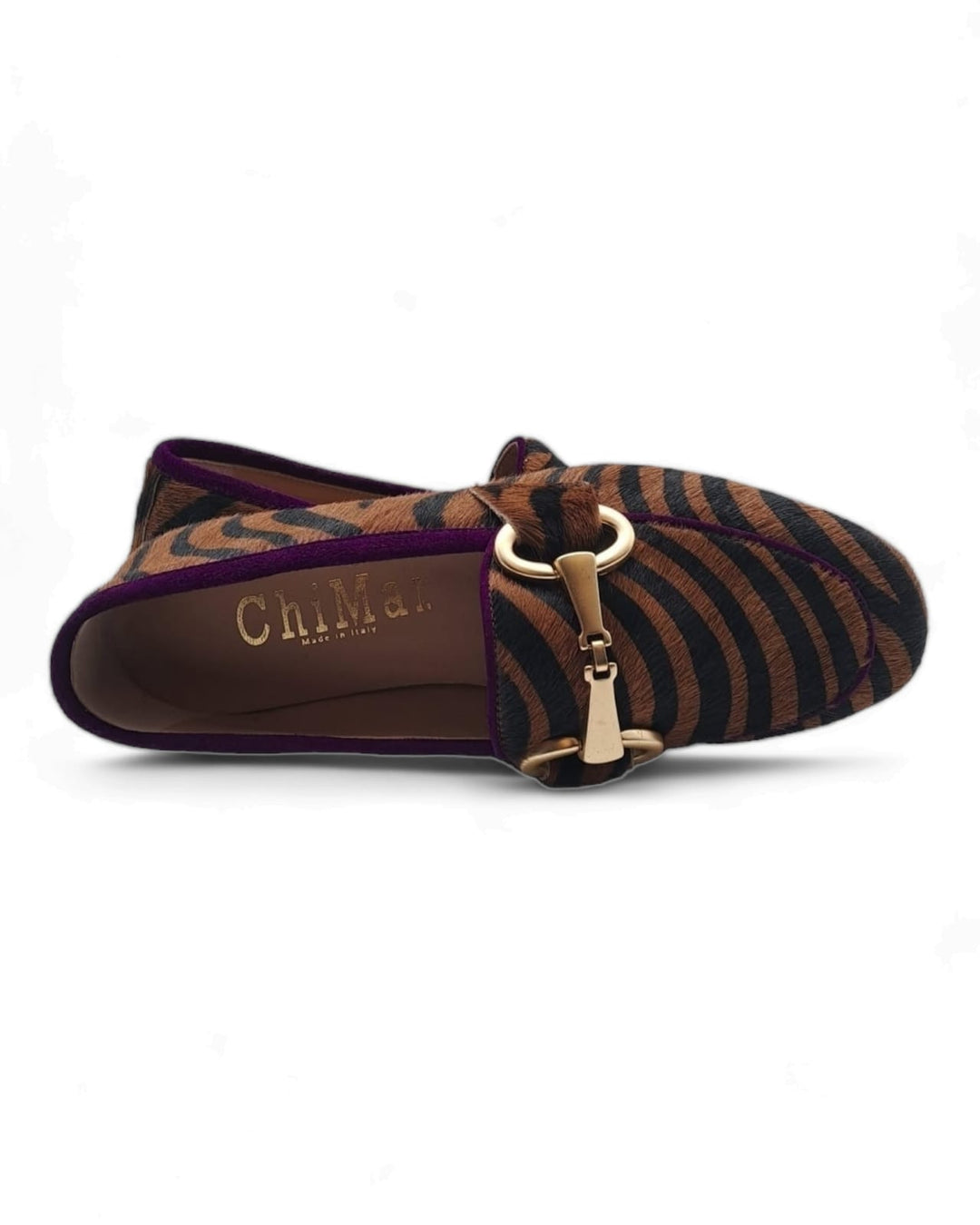 Cavallino Zebrino Moccasin Rust / Purple