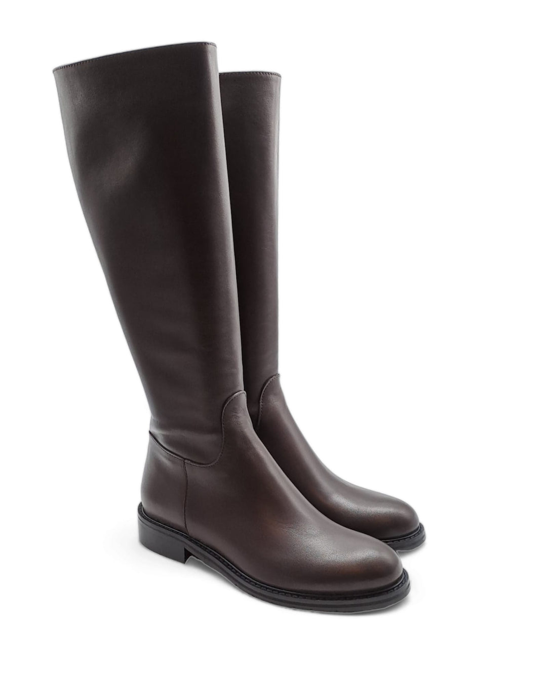 Martina Calf Boots Dark Brown