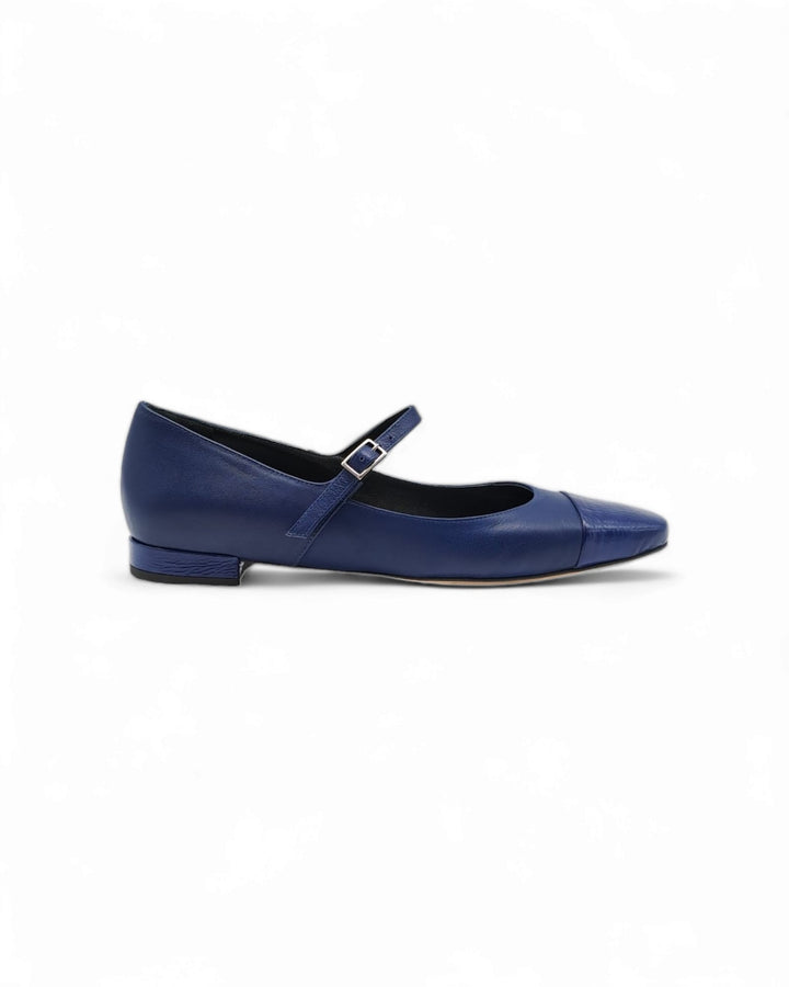 Bicolor Nappa Blue Ballerina