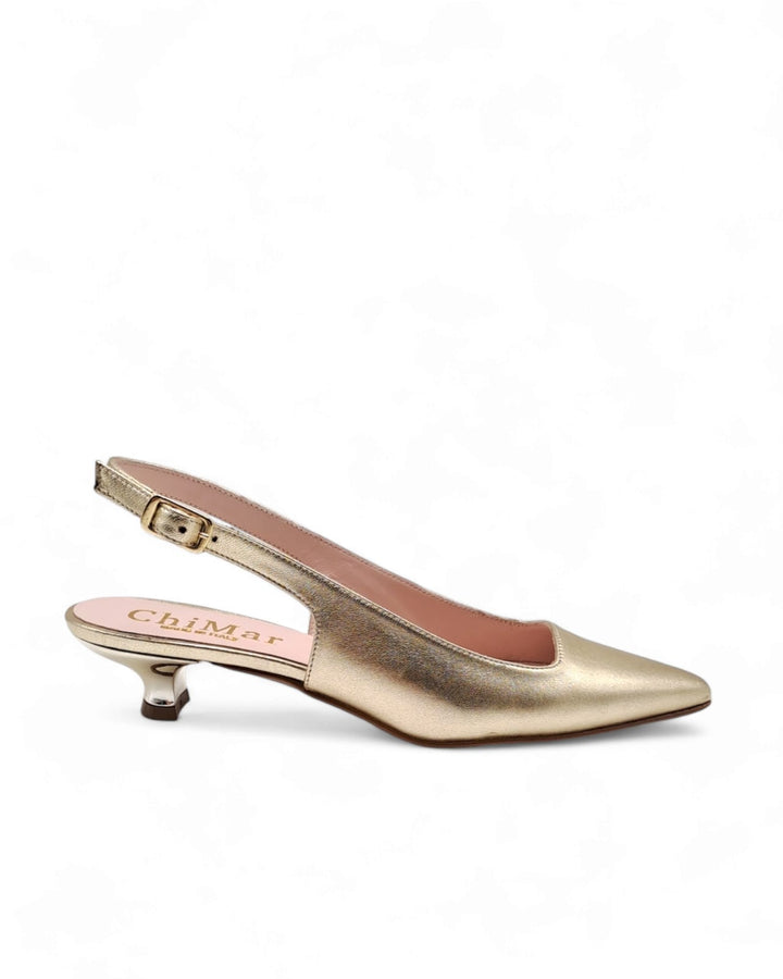 ChiMar Rafia Slingback Beige/Black