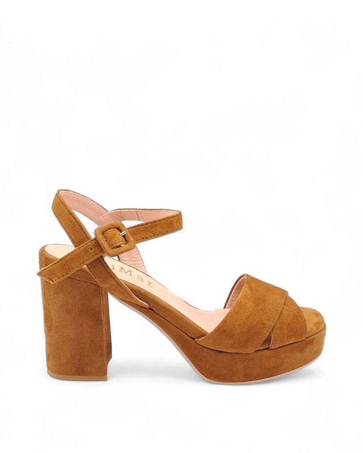 Saddle Suede Plateau Sandal