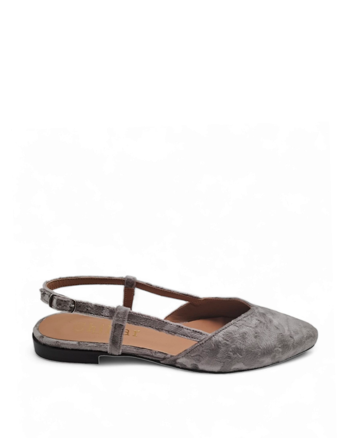 Slingback ChiMar Velvet  Grigio