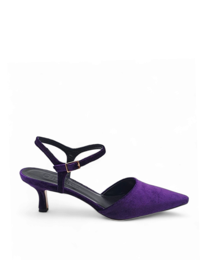 Slingback T5,5 velluto viola