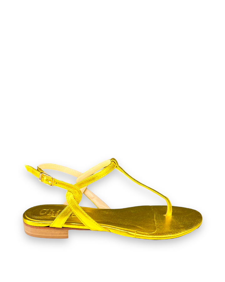 Yellow Laminated PT Flip Flops