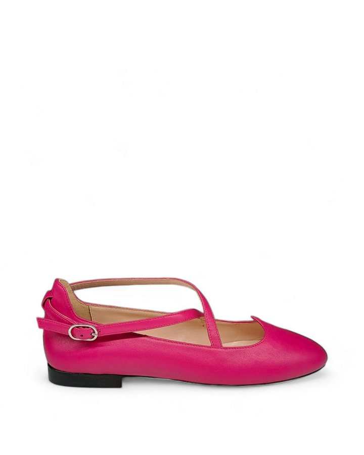 Ballerina Cuore Nappa Fucsia