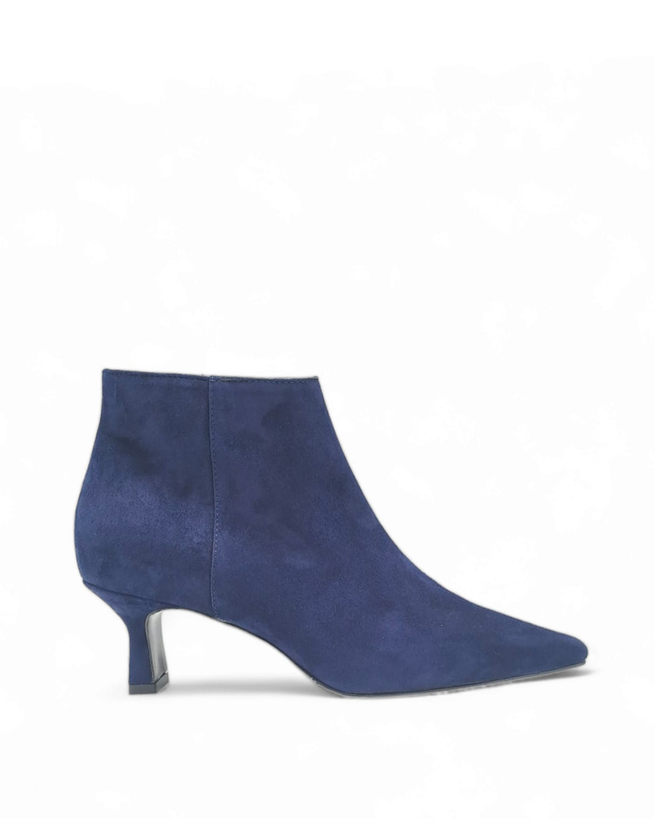 Blue Suede Ankle Boot