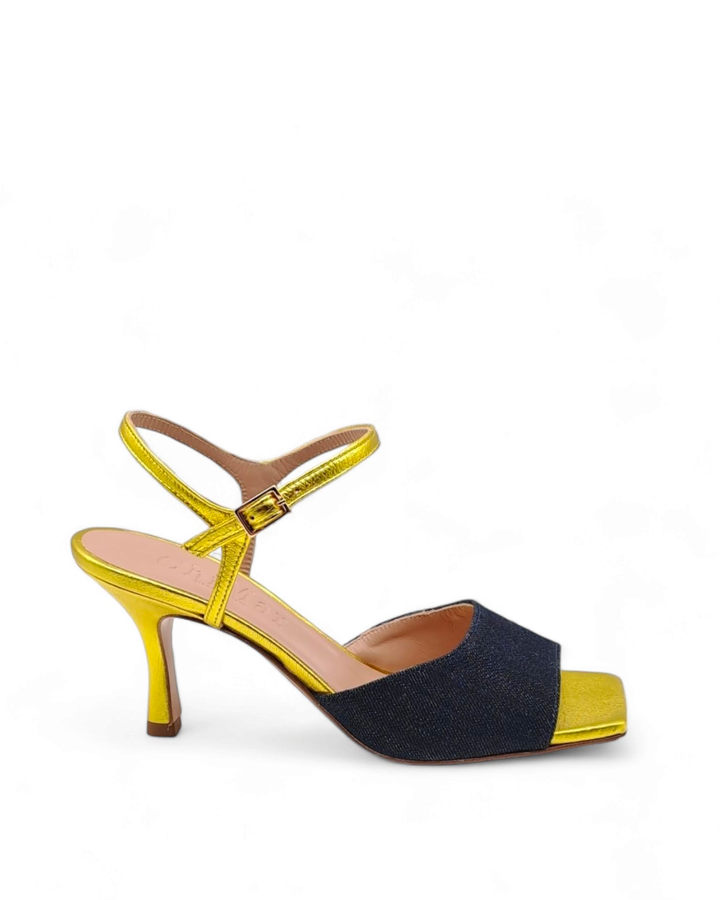 Cloe T. 7.5 Jeans Sandal Blue/Yellow