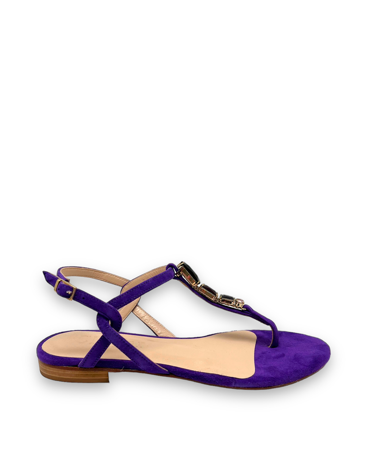 Crystal Viola/purple flip flops