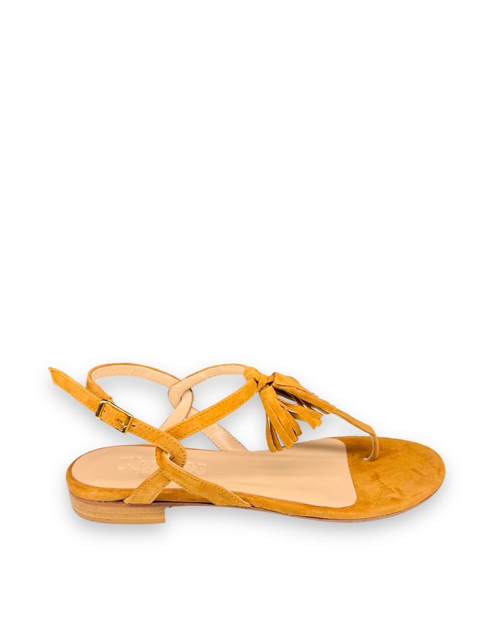 Nappine tan/turmeric flip flops