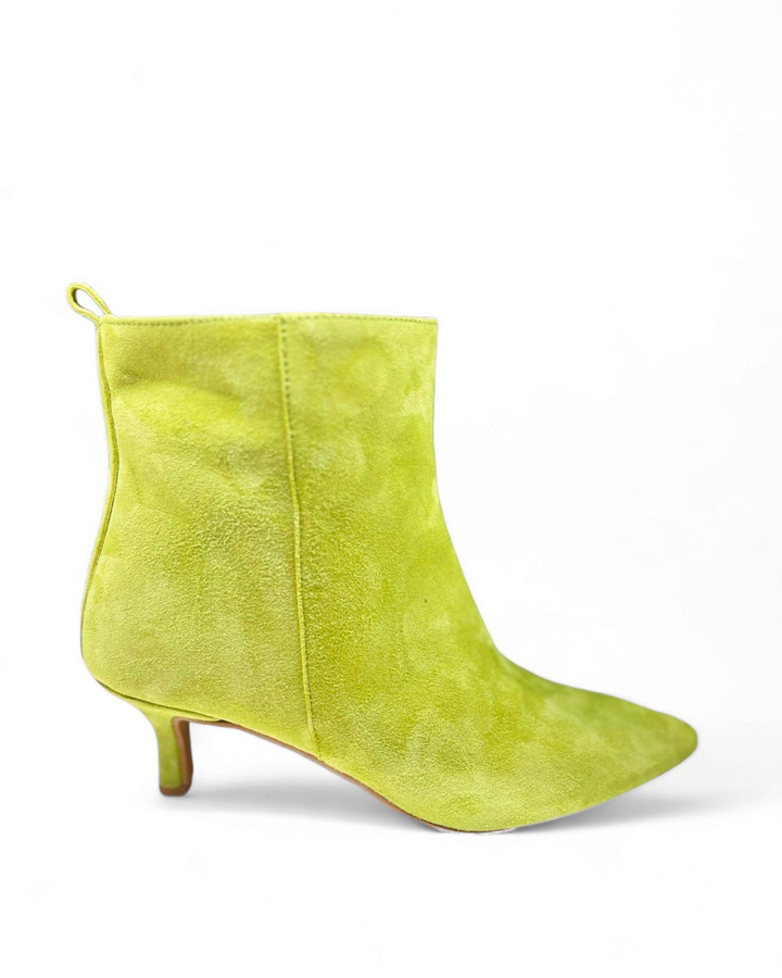 Acid suede ankle boot