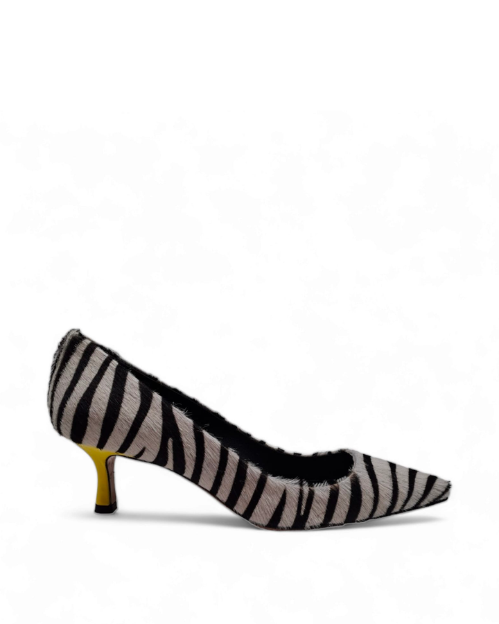 Décolleté Cavallino Zebra / Giallo