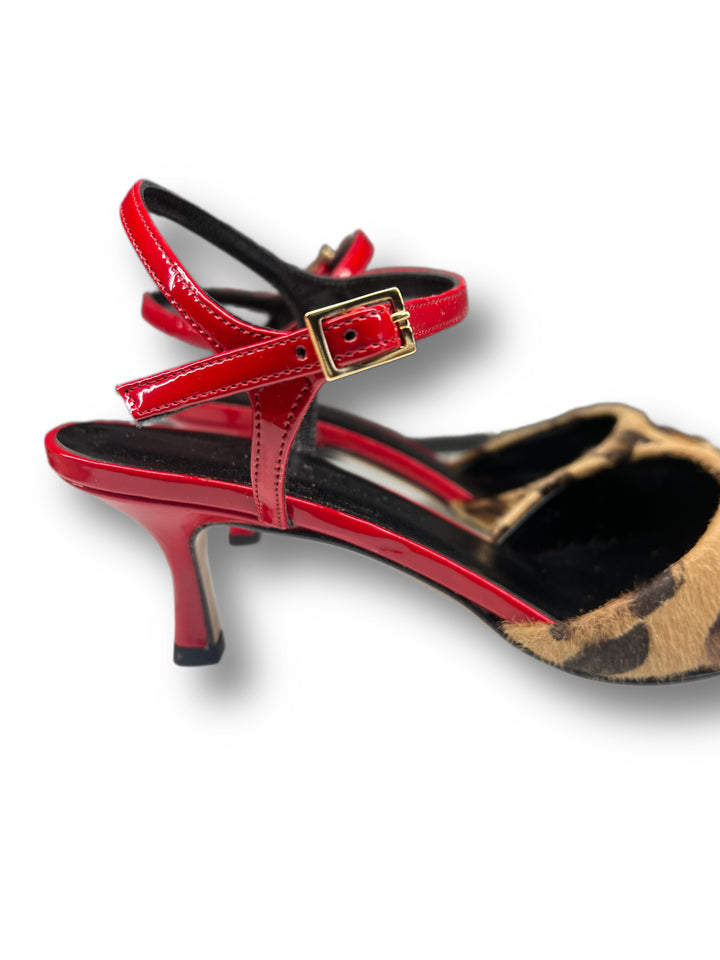 Slingback T5,5 Cavallino Maculato/Rosso