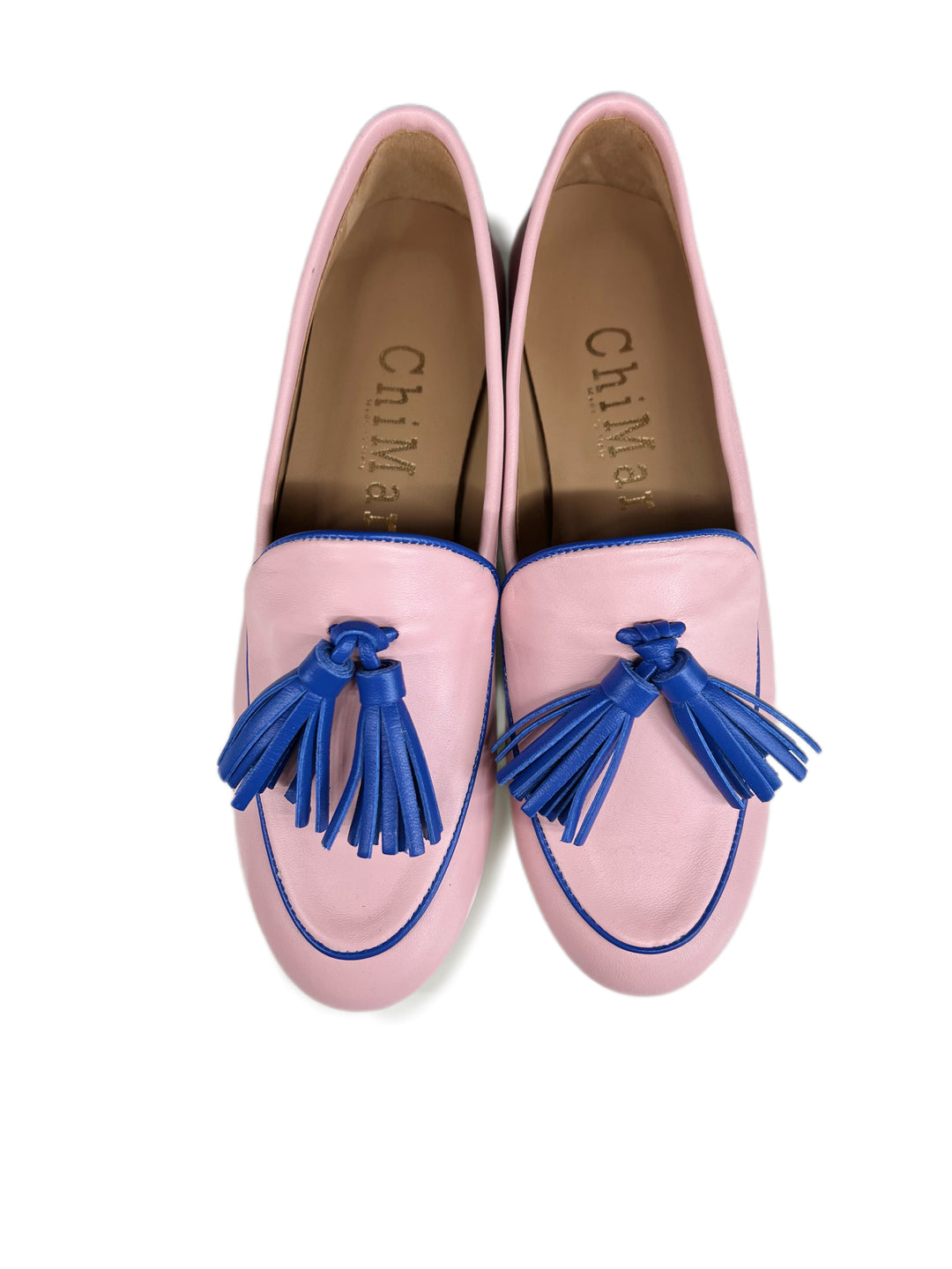 Mocassino Nappa Rosa/Bluette