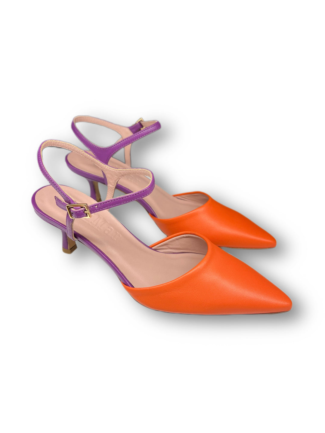 Slingback T5,5 Nappa Arancio/Viola