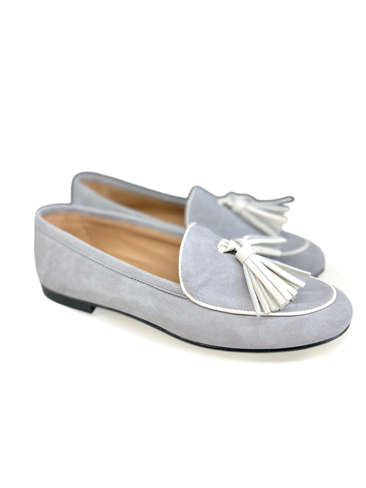 Mocassino Camoscio Grigio/Milk