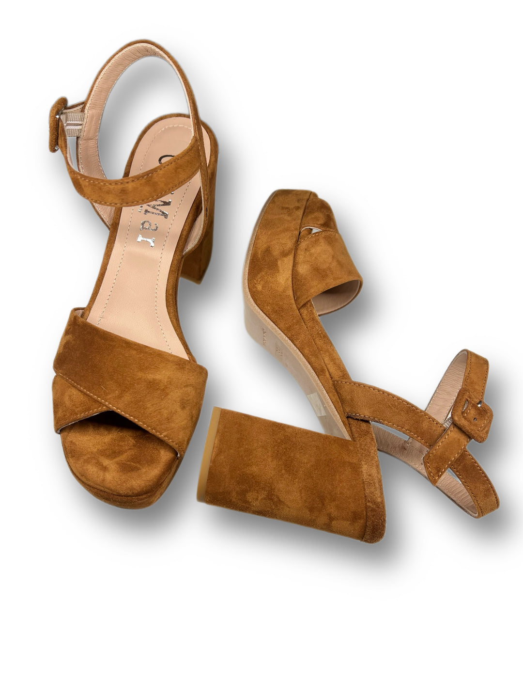 Saddle Suede Plateau Sandal