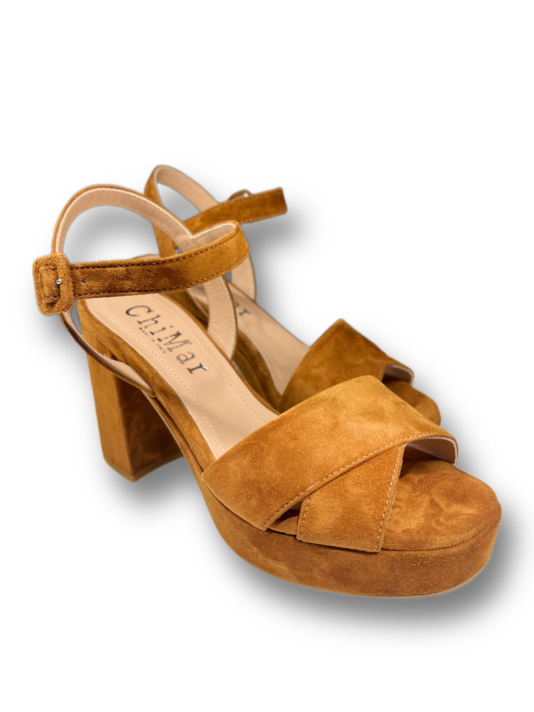 Saddle Suede Plateau Sandal