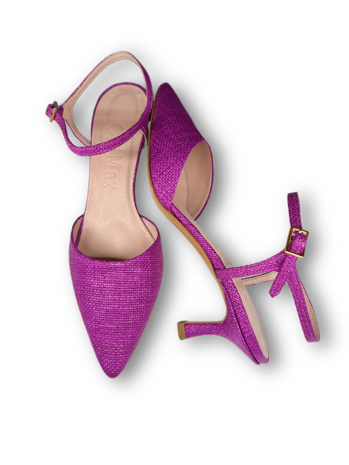 Purple Raffia T5.5 Slingback