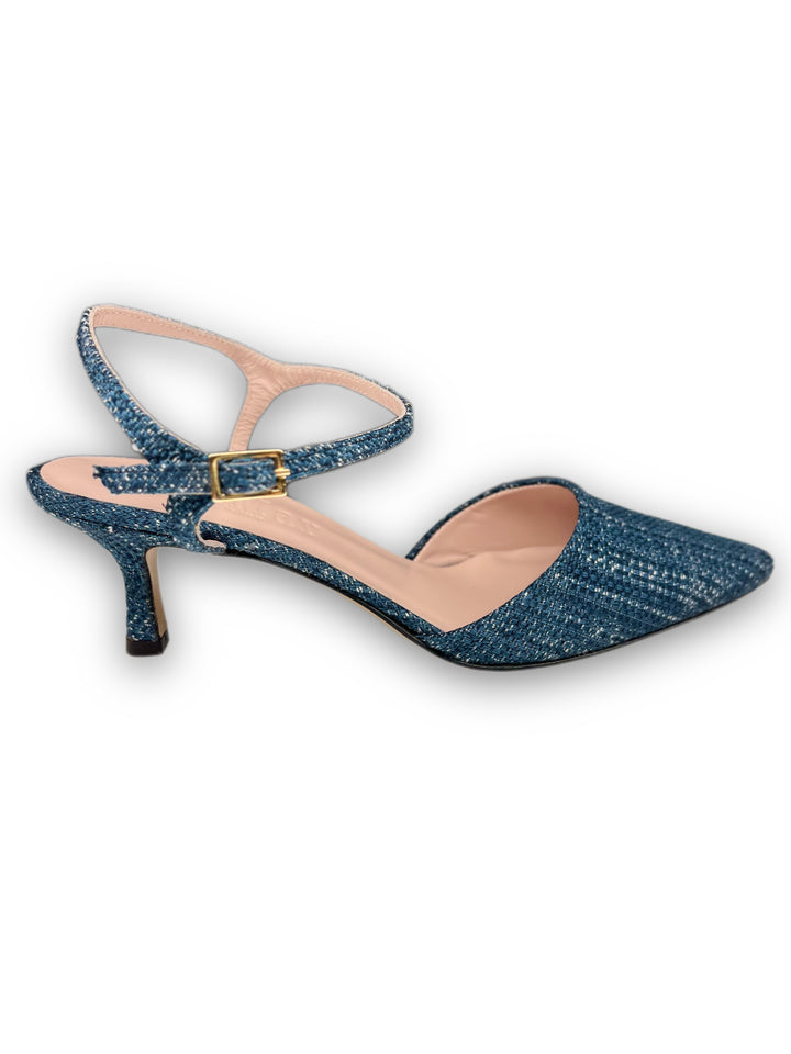 Slingback T5,5 Rafia Blu