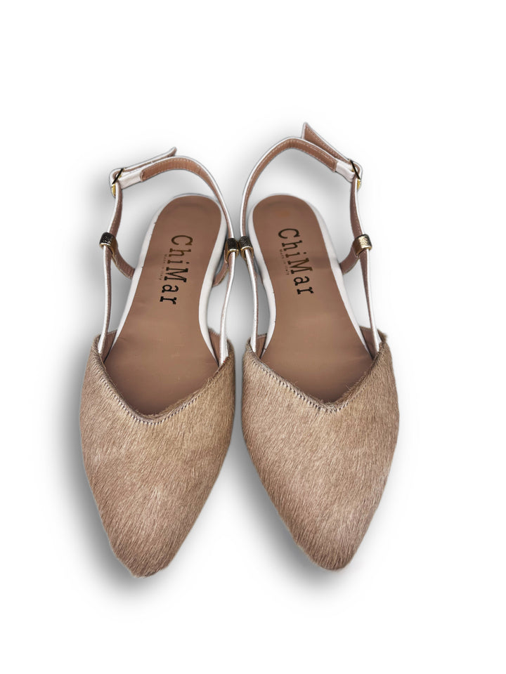 Slingback ChiMar Cavallino Sabbia/milk/oro