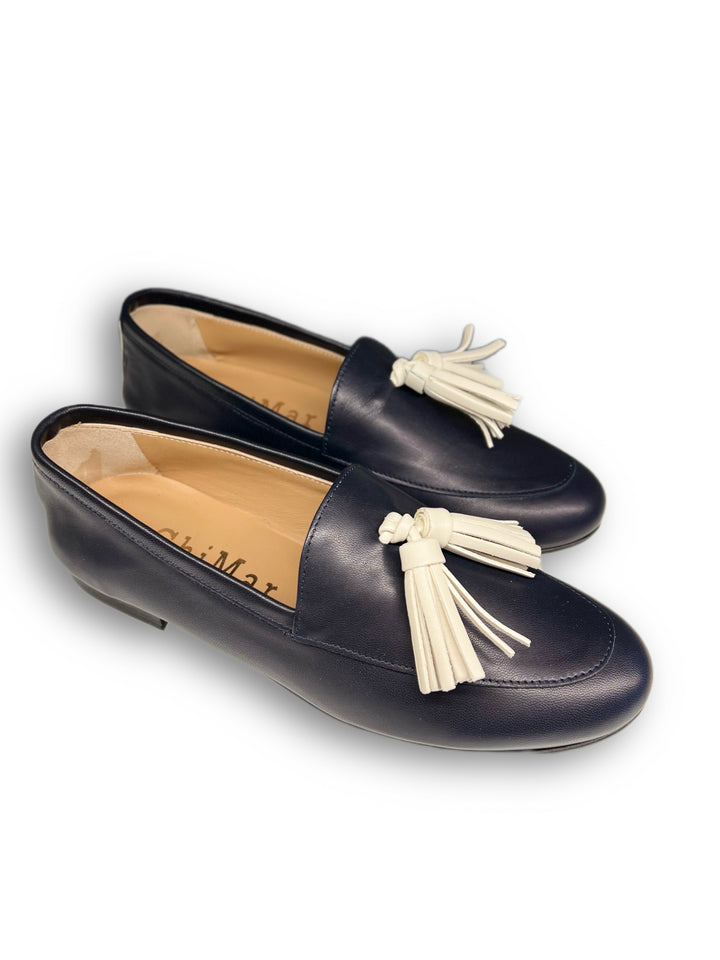 Mocassino Nappa Blu/Milk