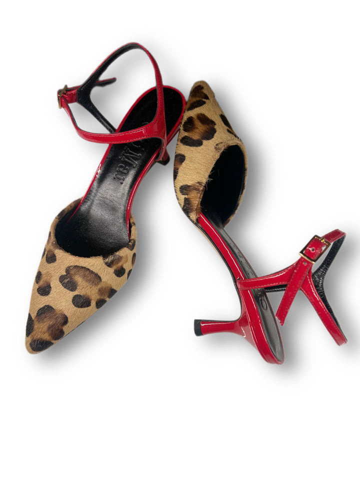 Slingback T5,5 Cavallino Maculato/Rosso