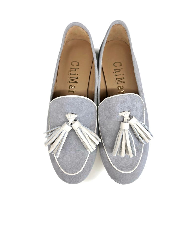 Mocassino Camoscio Grigio/Milk