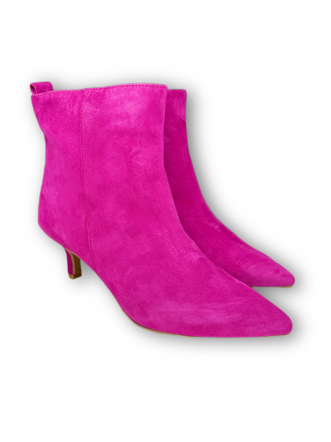 Cyclamen suede ankle boot