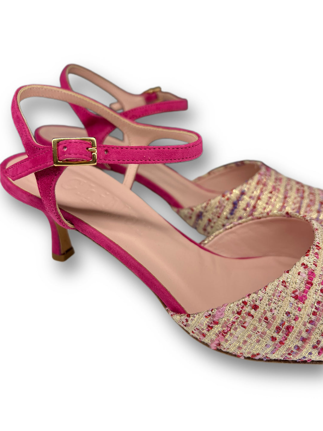 T5.5 Raffia Fuchsia/Fuchsia Suede Slingback