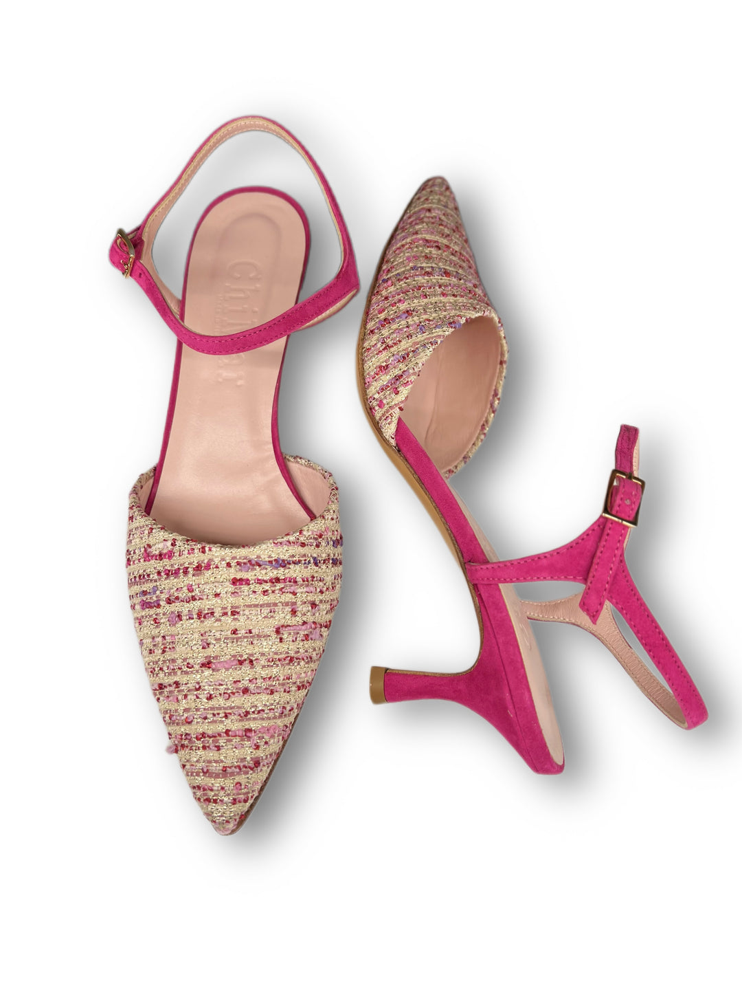 T5.5 Raffia Fuchsia/Fuchsia Suede Slingback