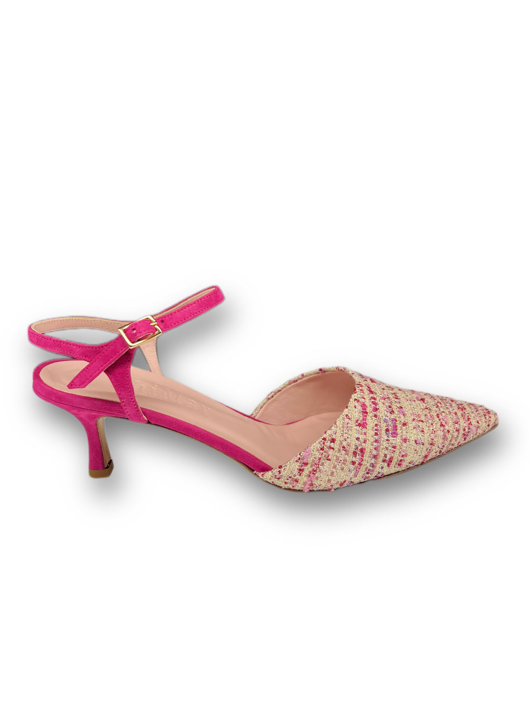 T5.5 Raffia Fuchsia/Fuchsia Suede Slingback