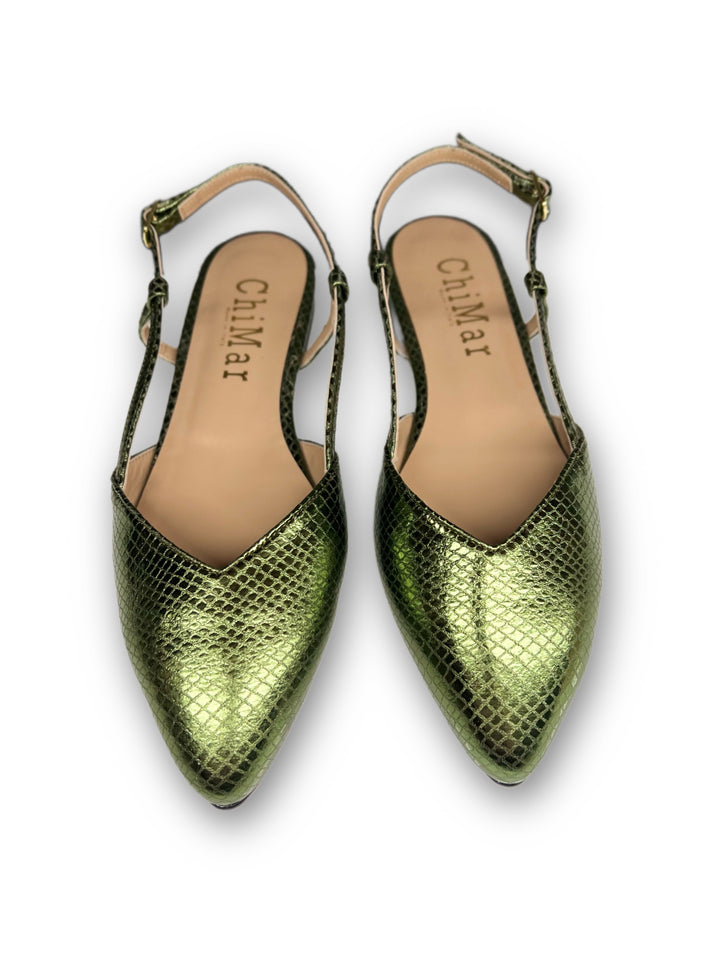 Slingback ChiMar Stampa/Verde