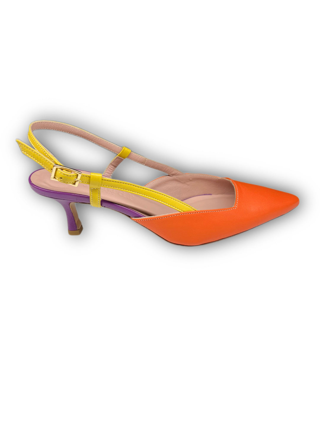 Slingback T5,5 Nappa Orange/Yellow/Purple