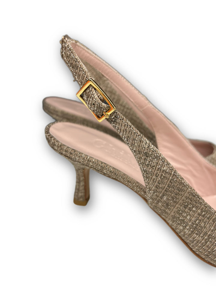 Slingback T5.5 Raffia Beige