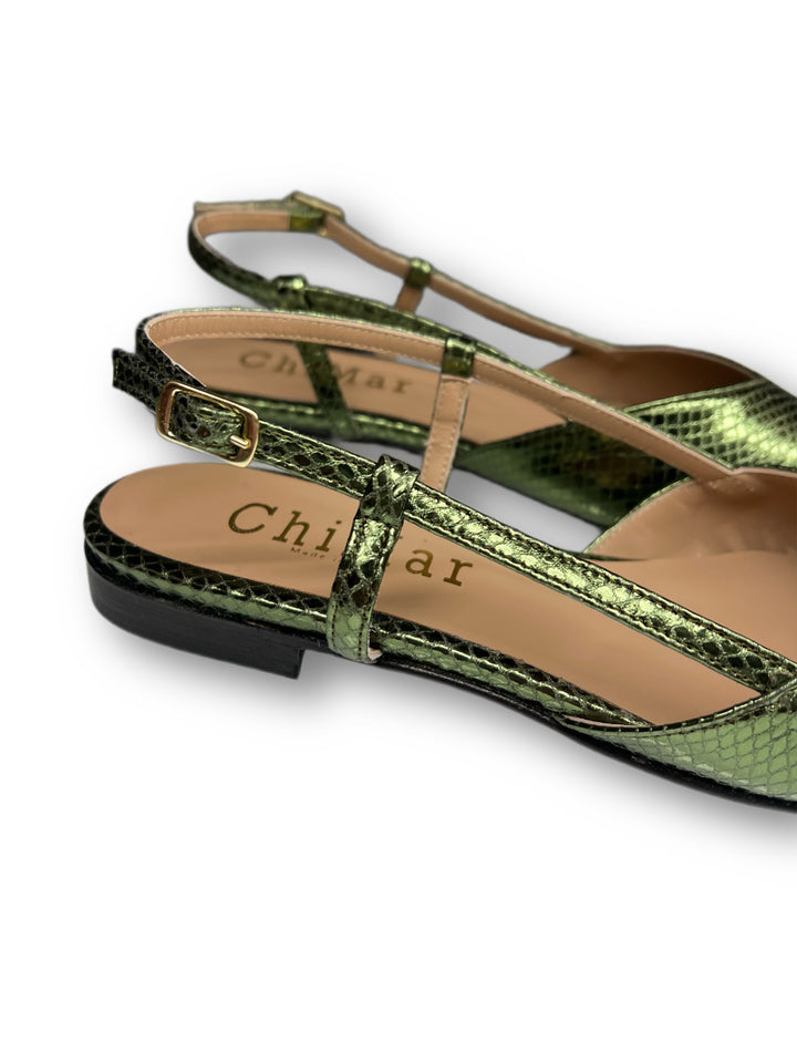 Slingback ChiMar Stampa/Verde